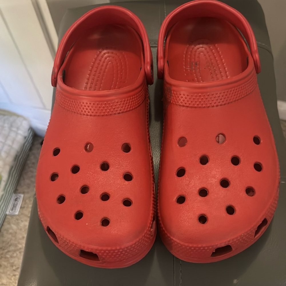Men’s Red. Crocs. Size 12. Used but good condition